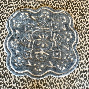Light Blue Anthropologie Bathroom Rug